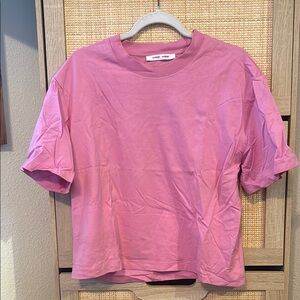 SAMSOE Pink Cotton Short Sleeve Tee